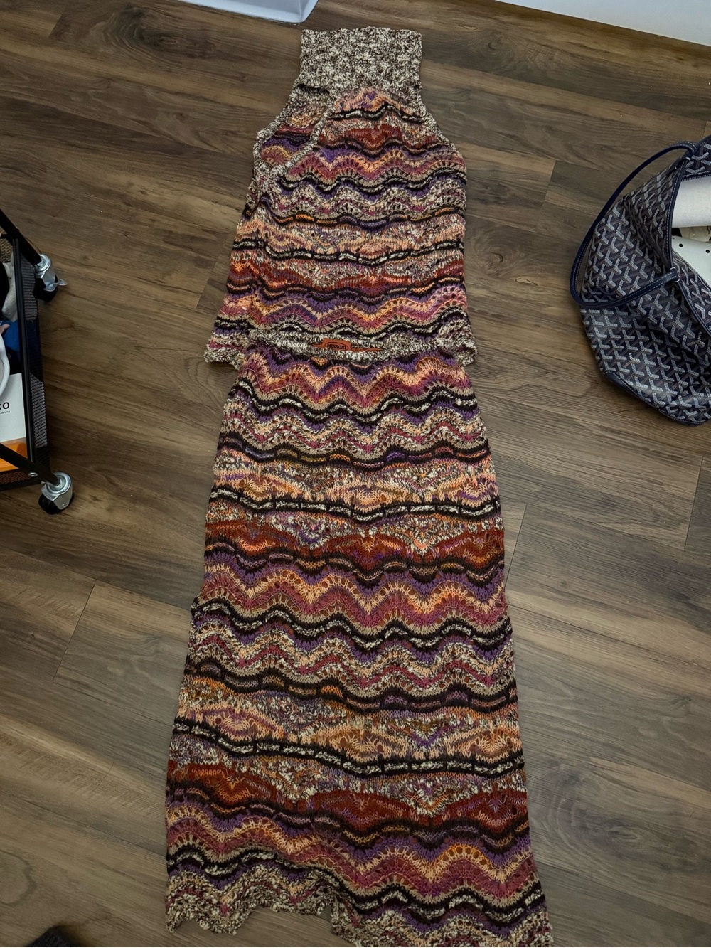 Missoni Wool Knit top + skirt set